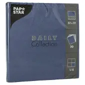 Papstar Papieren Servetten 32x32 cm, 20 stuks, Donkerblauw