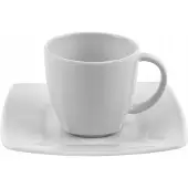 Lubiana Porseleinen Kop in Schotel 90ml - Elegant in Duurzaam