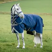 Horseware 1200D FieldSafe Plus deken 50g Navy/Titanium Grey & Silver 160