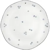 Bastion Collections Ontbijtbord Blauwe Madeliefjes Hart 23 cm