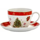 Marco polo Jumbo Kerst Mok 400ml - Porselein met Kerstboom Design