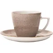 Lubiana Beige Porseleinen Kop en Schotel 350 ml