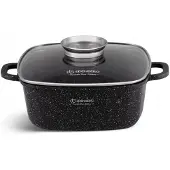 Edenberg Marmor Kookpan 24cm 4.4L met Aroma Knob & Ovenbestendig