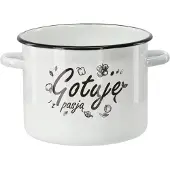 Chomik Emmeren Pan 5,5L 22cm Wit 'Ik Kook Met Passie'