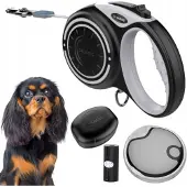 DOGNESS Automatische Hondensnoer 4m (M) tot 20kg met LED & Zakhouder
