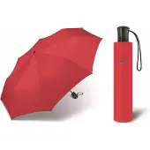 Happy Rain Rode Automatische Paraplu voor Handtas - Compact & Opvouwbaar