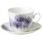 Roy Kirkham Alliums Ontbijt Kop & Schotel 450ml - Porselein