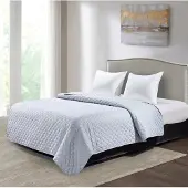 Essex Grijze Gewatteerde Plaid 170x210 cm - Stijlvolle Woondecoratie