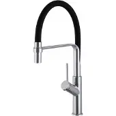 Kernau Bellis KWT 44 Keukenkraan Chroom/Zwart - Flexibele Uitloop