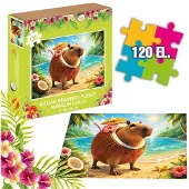 Alexander Brainrot Kapibara in kokos puzzel 120 stukjes