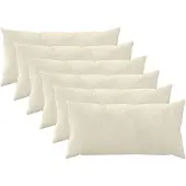 vidaXL Kussensloop 6 st HEERLEN Crèmekleurig 40 x 80 cm