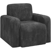 vidaXL Fauteuil Donkergrijs corduroy