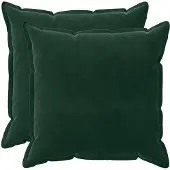 vidaXL Kussensloop 2 st HOUTEN Donkergroen 70 x 70 cm Fluweel