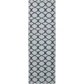 vidaXL Tapijt Runner ORIZ 1150 gsm Zwart gaaspatroon