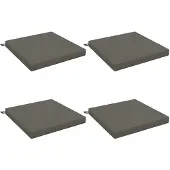 vidaXL Zitkussens SOEST 4 st 100% Polyester Grijs 60 x 60 x 7 cm