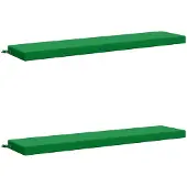 vidaXL Bankkussens SOEST 2 st 100% Polyester Groen 200 x 40 x 8 cm
