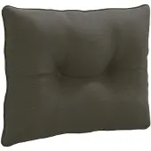vidaXL Rugkussen PUTTEN 100% Polyester Antraciet 50 x 40 x 10 cm