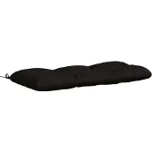 vidaXL Bankkussen VIANEN 100% Polyester Zwart 100 x 50 x 12 cm