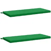 vidaXL Bankkussens SOEST 2 st 100% Polyester Groen 110 x 50 x 5 cm