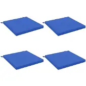 vidaXL Zitkussens SOEST 4 st 100% Polyester Koninklijk Blauw