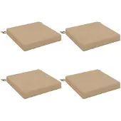 vidaXL Zitkussens SOEST 4 st 100% Polyester Zand 40 x 40 x 7 cm