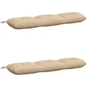 vidaXL Bankkussens VIANEN 2 st 100% Polyester Crèmekleurig