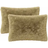 vidaXL Kussen 2 st HEERLEN Lichtgrijs 50 x 80 cm PV Fleece