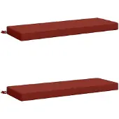 vidaXL Bankkussens SOEST 2 st 100% Polyester Rood 120 x 40 x 8 cm
