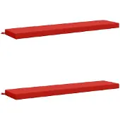 vidaXL Bankkussens SOEST 2 st 100% Polyester Rood 170 x 40 x 8 cm