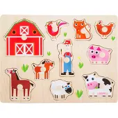 Small Foot Boerderij Puzzel Hout 10-delig 30 X 22 Cm