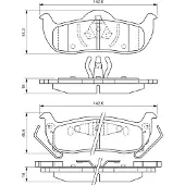 Bosch Remblokken set BP1053 Bosch voor o.a. JEEP