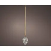Lumineo Kersthanger Dennenappel Transparant Met Verlichting D 15 H 21 Cm