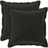 vidaXL Kussensloop 2 st HOUTEN Zwart 35 x 35 cm Polyester