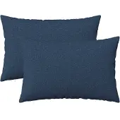 vidaXL Kussen met kussen HEERLEN 2 st Blauw Stof