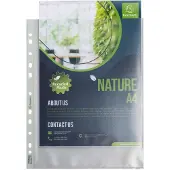 Exacompta 10x Zakje met 50 geperforeerde showtassen in gerecycled PP Forever 9/100e - A4 Maxi - Doorschijnend - 5995E