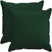 vidaXL Kussensloop 2 st HOUTEN Donkergroen 80 x 80 cm Faux Linnen