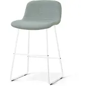 Nolon Nino-Mats barkruk saliegroen - wit onderstel - 65 cm