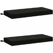 vidaXL Bankkussens SOEST 2 st 100% Polyester Zwart 60 x 40 x 8 cm