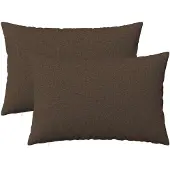 vidaXL Kussensloop 2 st HEERLEN Taupe 50 x 70 cm Stof