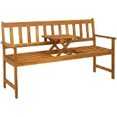 vidaXL Tuinbank 158 x 55 x 89 cm Massief Acacia Hout Naturel