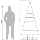 vidaXL Metalen kerstboom KUOPIO 210 cm Metaal Zwart