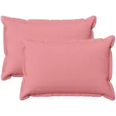 vidaXL Kussensloop 2 st HOUTEN Roze 40 x 60 cm Faux Linnen