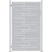 vidaXL Tuinpoort 85 x 120 cm Roestvrij staal zilver Vergrendelbaar