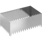 vidaXL Gazonrand 100 x 60 x 35 cm Staal Zilverkleurig