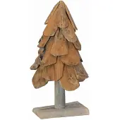 vidaXL - Kerstboom - Bruin - 61 - cm - Massief - teakhout