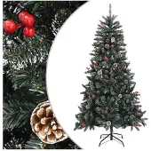 vidaXL Kunstkerstboom met standaard 180 cm PVC groen