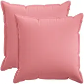 vidaXL Kussensloop 2 st HOUTEN Roze 55 x 55 cm Faux Linnen