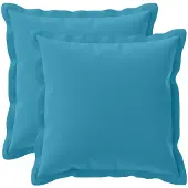 vidaXL Kussensloop 2 st HOUTEN Lichtblauw 45 x 45 cm Polyester