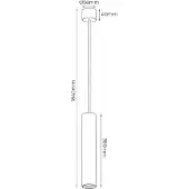 Fantasia TABOO hanglamp zwart en geborsteld goud - max. 50 W - 1840 mm