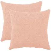 vidaXL Kussensloop 2 st HEERLEN Roze 50 x 50 cm Bouclé